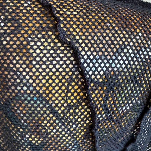 Forever 21 black top large new long sleeve sheer sleeves - Picture 6 of 9